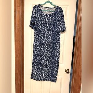 LuluRoe Blue Patterned Women's Dress